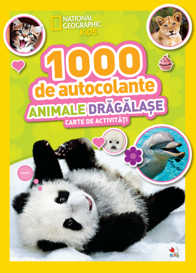 1000 de autocolante. Animale dragalase. Carte de activitati - 39.99 Lei
