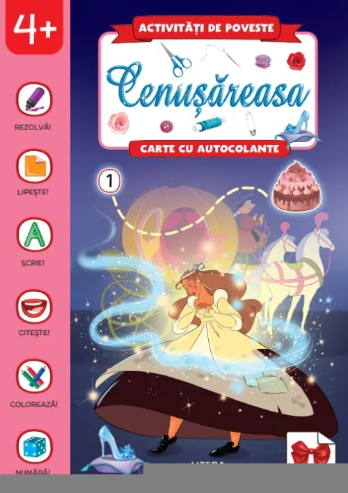 Activitati de poveste. Cenusareasa. Carte cu autocolante - 10.99 Lei