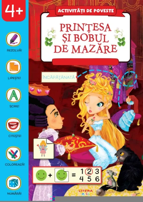 Activitati de poveste. Printesa si bobul de mazare. Carte cu autocolante - 6.00 Lei