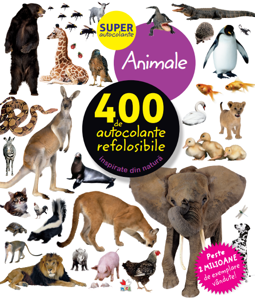 Animale. 400 de autocolante refolosibile - 29.99 Lei