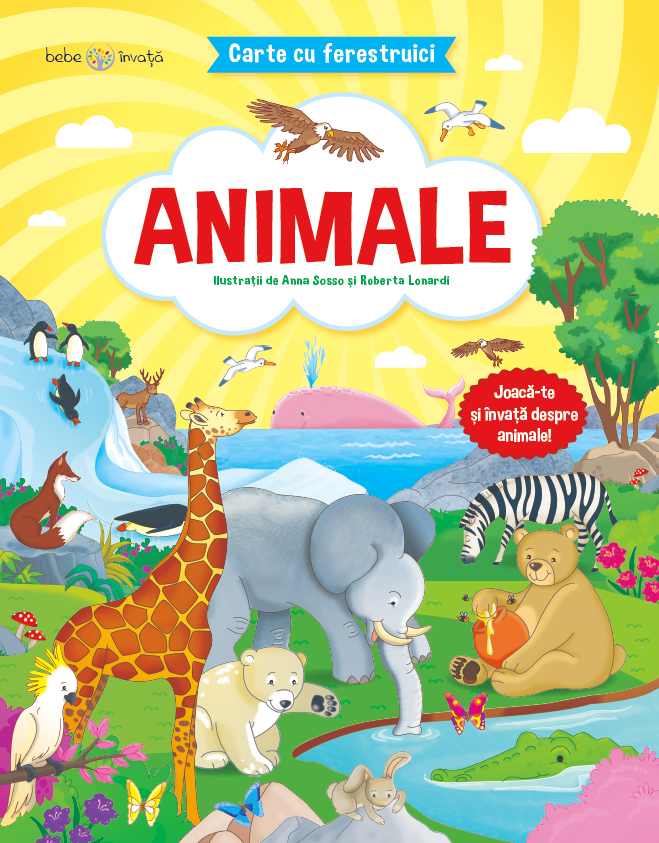 Animale. Carte cu ferestruici. Bebe Invata - 41.24 Lei
