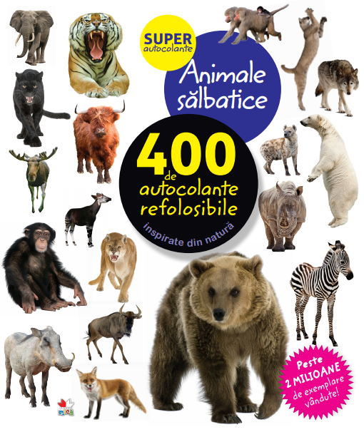 Animale salbatice. 400 de autocolante refolosibile - 29.99 Lei