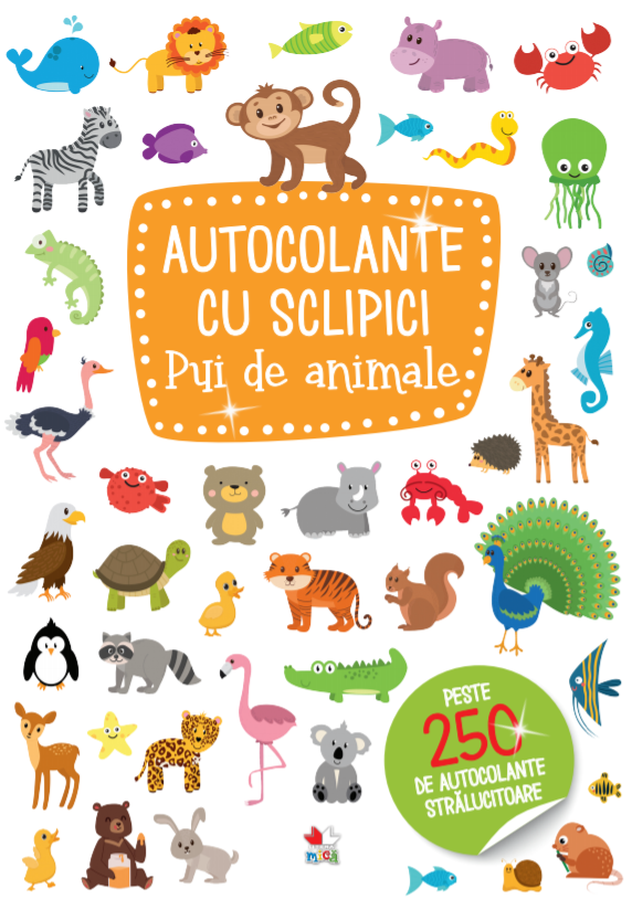 Autocolante cu sclipici. Pui de animale - 29.99 Lei