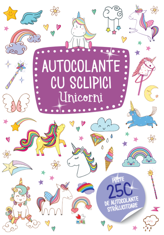 Autocolante cu sclipici. Unicorni - 29.99 Lei