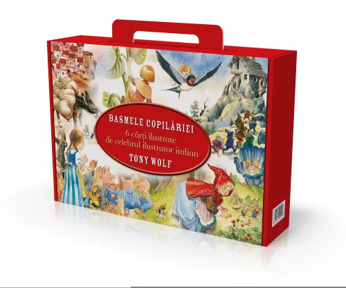 Basmele copilariei ilustrate de Tony Wolf (6 vol.) . Cutie cadou - 119.99 Lei