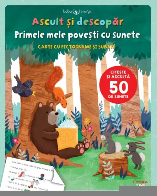 Bebe invata. Ascult si descopar. Primele mele povesti cu sunete. Carte cu pictograme si sunete - 55.00 Lei