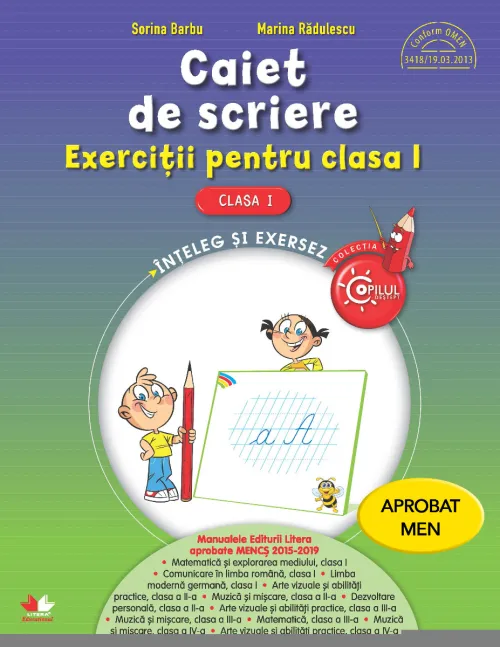 Caiet de scriere. Exercitii pentru clasa I - 16.98 Lei