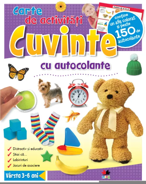Carte de activitati cu autocolante. Cuvinte - 24,99 Lei