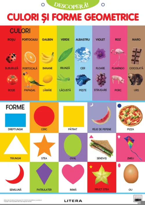 Descopera! Culori si forme geometrice (planse educationale) - 7.92 Lei
