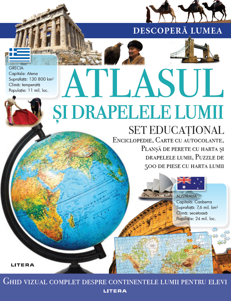 Descopera lumea. Atlasul si drapelele lumii - 129.99 Lei