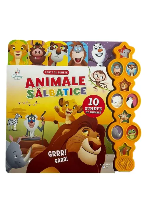 Disney Bebe. Animale salbatice. Carte cu sunete - 64.99 Lei