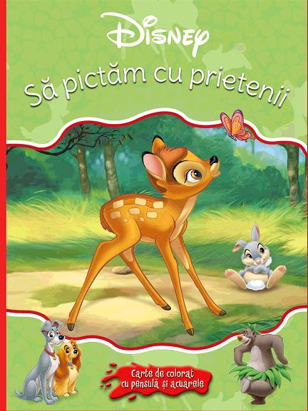 Disney Clasic. Sa pictam cu prietenii. Carte cu pensula si 10 acuarele - 44.99 Lei