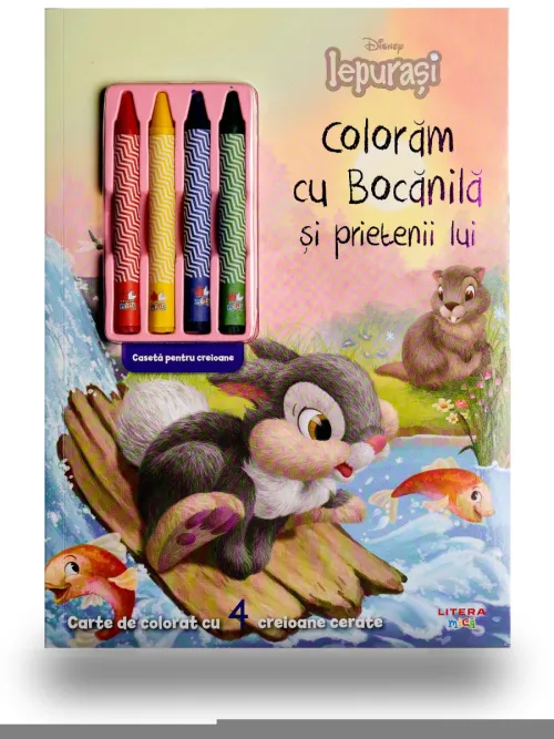 Disney. Iepurasi. Coloram cu Bocanila si prietenii lui (contine 4 creioane cerate) - 24.74 Lei