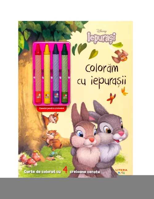 Disney Iepurasi. Coloram cu iepurasii (contine 4 creioane cerate) - 31.49 Lei