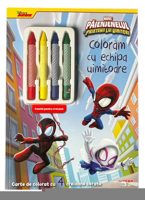 Disney. Marvel. Paienjenelul si prietenii lui uimitori. Coloram cu echipa uimitoare. Carte de colorat cu 4 creioane cerate - 24.74 Lei