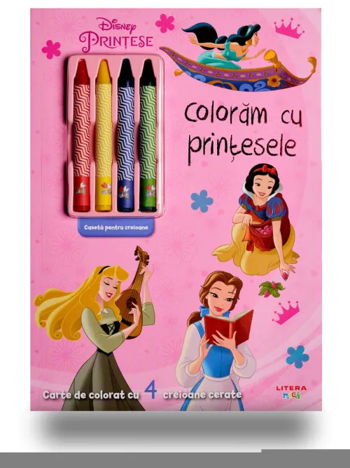Disney. Printese. Coloram cu printesele (contine 4 creioane cerate) - 21.14 Lei