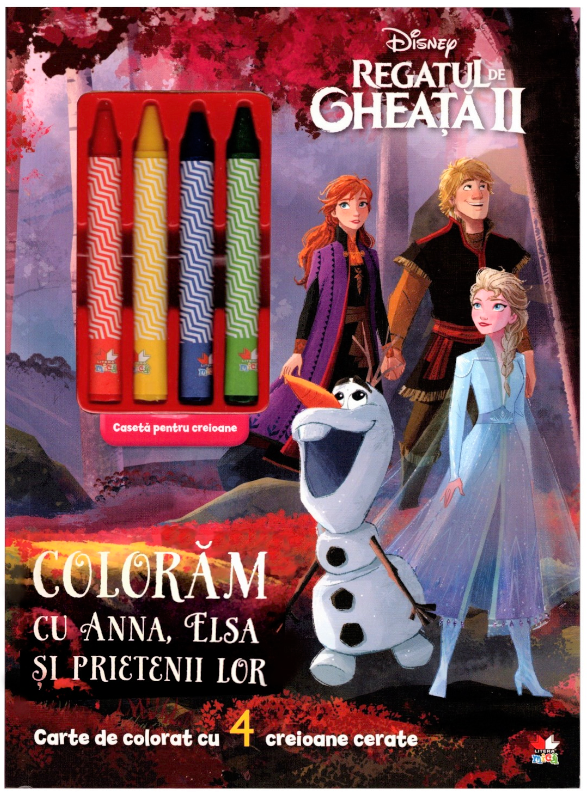 Disney. Regatul de gheata II. Coloram cu Anna, Elsa si prietenii lor (contine 4 creioane cerate) - 13.50 Lei