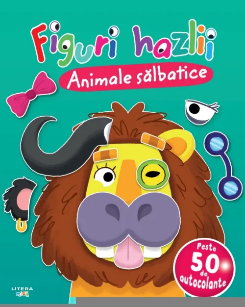 Figuri hazlii. Animale salbatice. Peste 50 de autocolante - 13.99 Lei