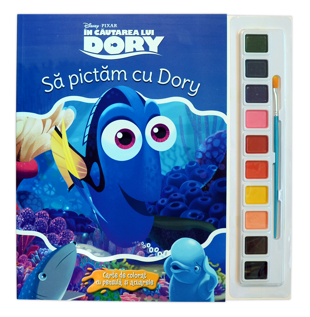 In cautarea lui Dory. Sa pictam cu Dory. Carte de colorat cu pensula si acuarele - 44.99 Lei