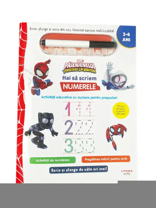 Marvel. Paienjenelul si prietenii lui uimitori. Scrie si sterge. Hai sa scriem numerele - 22.50 Lei