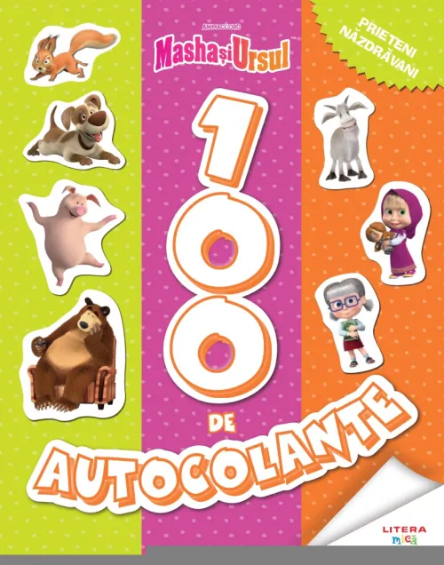 Masha si Ursul. 100 de autocolante. Prieteni nazdravani - 9.25 Lei