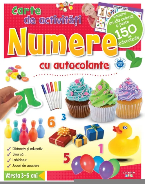Numere. Carte de activitati cu autocolante - 17.17 Lei