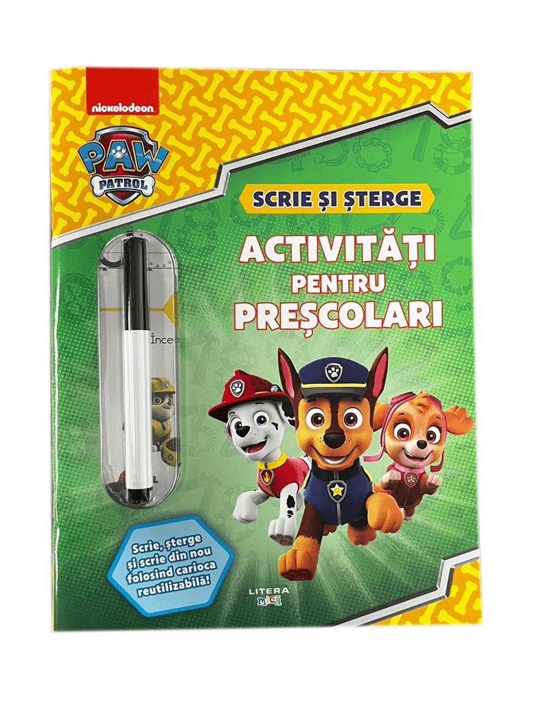 Patrula Catelusilor. Scrie si sterge. Activitati pentru prescolari - 29.24 Lei