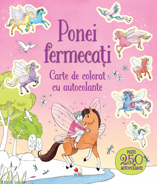 Ponei fermecati. Carte de colorat cu autocolante - 34.99 Lei