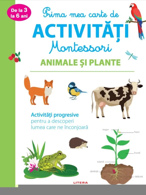 Prima mea carte de activitati Montessori. Animale si plante - 44.99 Lei