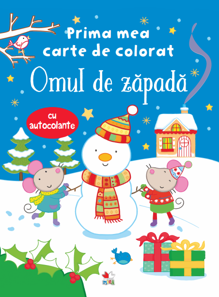 Prima mea carte de colorat. Omul de zapada (cu autocolante) - 19.99 Lei