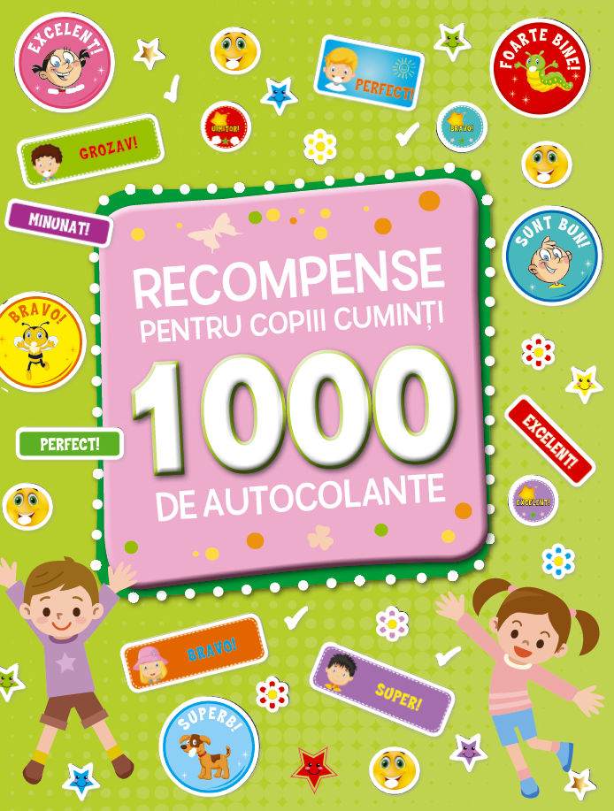 Recompense pentru copiii cuminti - 1000 de autocolante - 24.99 Lei