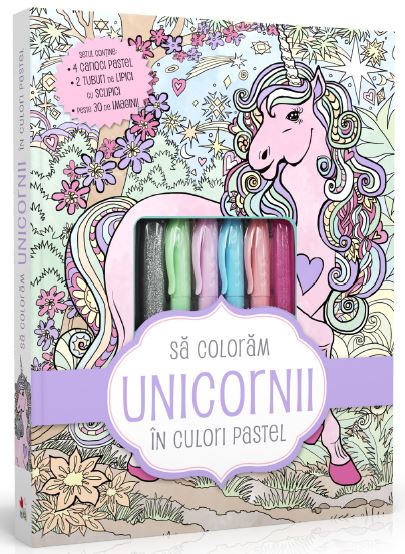Sa coloram unicornii in culori pastel - 48.74 Lei