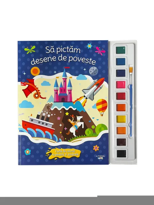 Sa pictam desene de poveste. Carte de colorat cu pensula si acuarele - 13.50 Lei