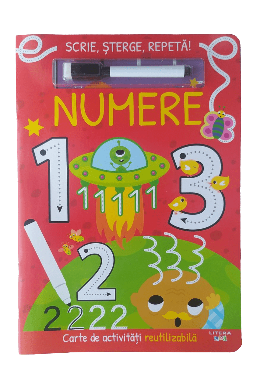 Scrie, sterge, repeta! Numere. Carte de activitati reutilizabila - 20.61 Lei