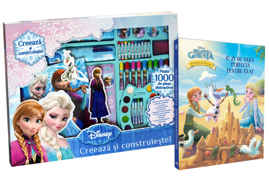Set Creativ + Carte Regatul de Gheata. O zi de vara perfecta pentru Olaf - 189.99 Lei