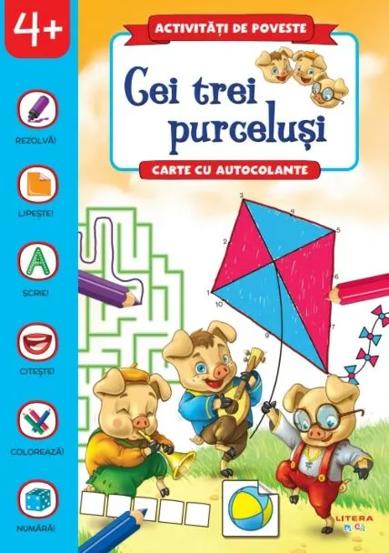 Activitati de poveste. Cei trei purcelusi. Carte cu autocolante - 13.45 Lei