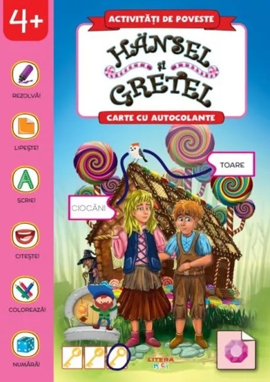 Activitati de poveste. Hansel si Gretel. Carte cu autocolante - 13.72 Lei
