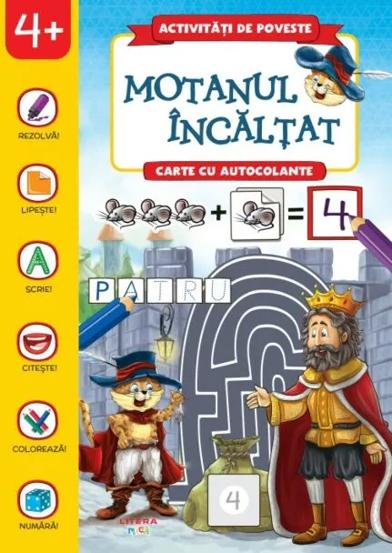 Activitati de poveste. Motanul incaltat. Carte cu autocolante - 13.38 Lei