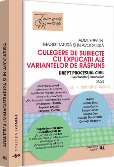 Admiterea in magistratura si in avocatura. Drept procesual civil - 56.89 Lei