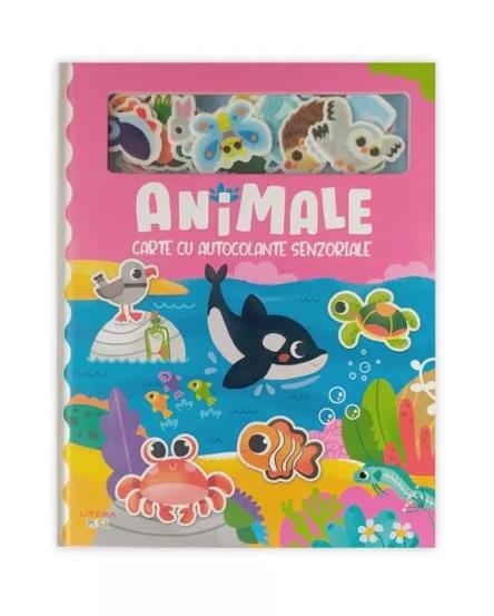 Animale. Carte cu autocolante senzoriale - 30.57 Lei