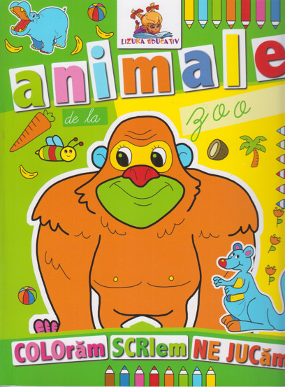 Animale de la zoo. Carte de colorat - 25.20 Lei