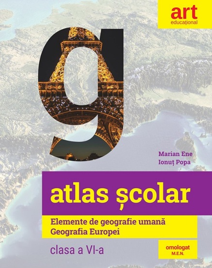 Atlas scolar. Elemente de geografie umana. Geografie Europei - Clasa 6 - 22.79 Lei