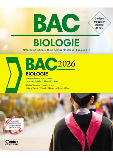 Bacalaureat 2026 - Biologie. Notiuni teoretice si teste pentru clasele a IX-a si a X-a - 60.80 Lei