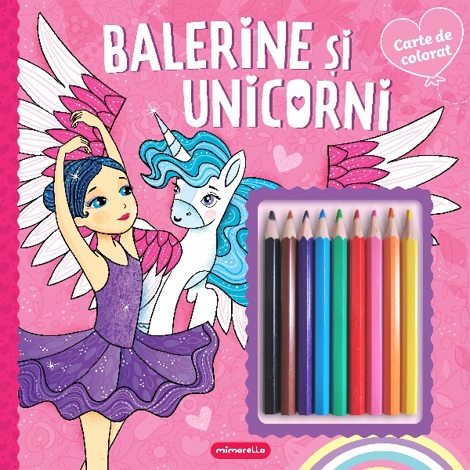 Balerine si unicorni - Carte de colorat - 25.52 Lei