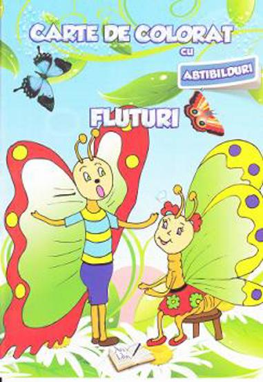 Carte de colorat cu abtibilduri - Fluturi - 8.26 Lei