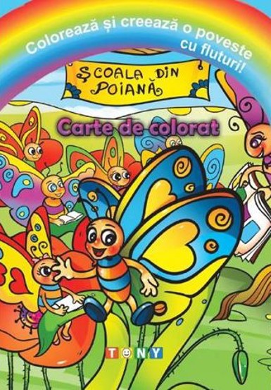 Coloreaza si creeaza o poveste cu fluturi! Carte de colorat - 8.26 Lei
