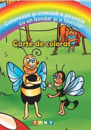 Coloreaza si creeaza o poveste cu un bondar si o libelula! Carte de colorat - 5.90 Lei