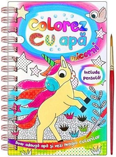 Colorez cu apa: Unicorni + Pensula - 25.00 Lei