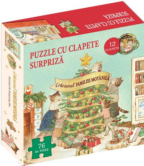Craciunul familiei Motanila - Carte + Puzzle - 75.30 Lei