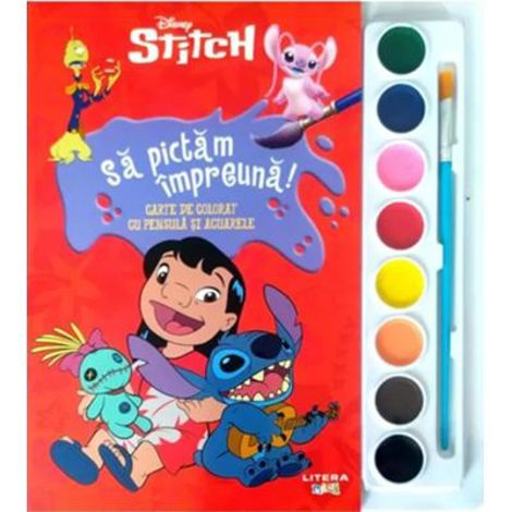 Disney. Stitch. Sa pictam impreuna! Carte de colorat cu pensula si acuarele - 20.09 Lei